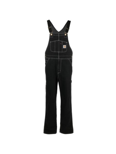 logo-patch straight-leg dungarees