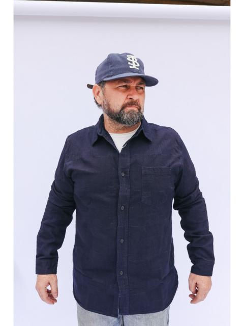 Pure Blue Japan 2239-ID PURE BLUE JAPAN JACQUARD BORO PATCHWORK SHIRT - DOUBLE INDIGO