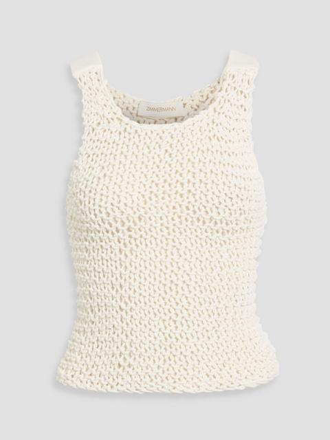 Zimmermann Crocheted cotton tank