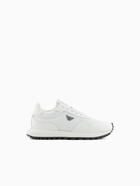 EMPORIO ARMANI ASV recycled nylon sneakers with regenerated Saffiano details
