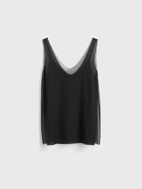 TOTEME Chiffon slip top black