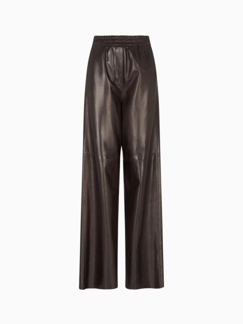 GIORGIO ARMANI NAPPA LAMBSKIN TROUSERS