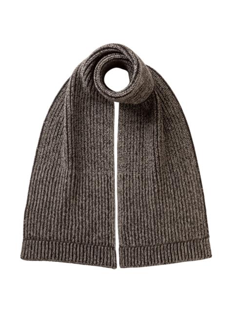Johnstons of Elgin Donegal Cashmere Brown Knitted Scarf
