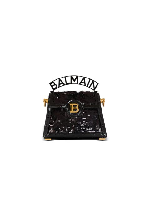 Balmain B-Buzz Dynasty Small bag in patent leather and sequins