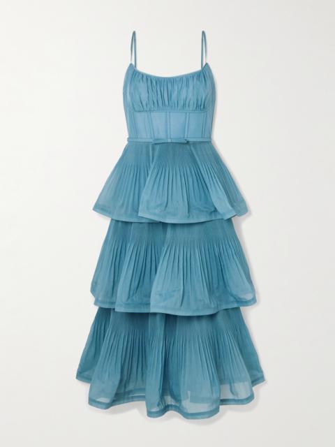 chinese dress ladies Cynthia Rowley Women's Satin Lace Mini Dress - Blue