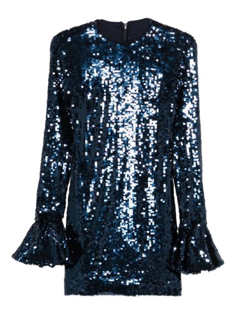 ROTATE sequin long-sleeve mini dress