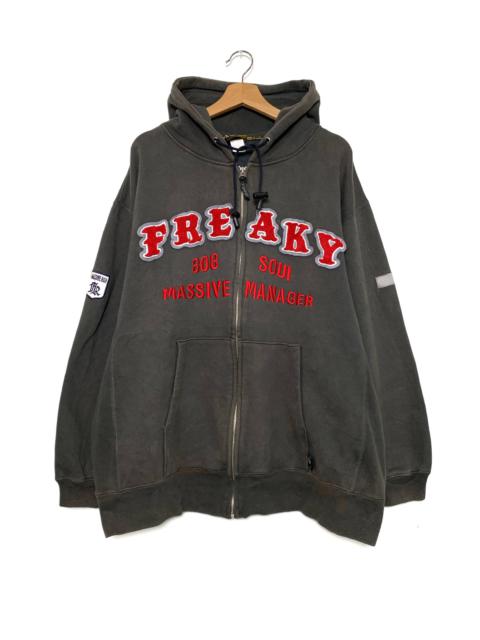 Other Designers Vintage - Vintage Freaky Massive Embroidered Logo Zipper Hoodie
