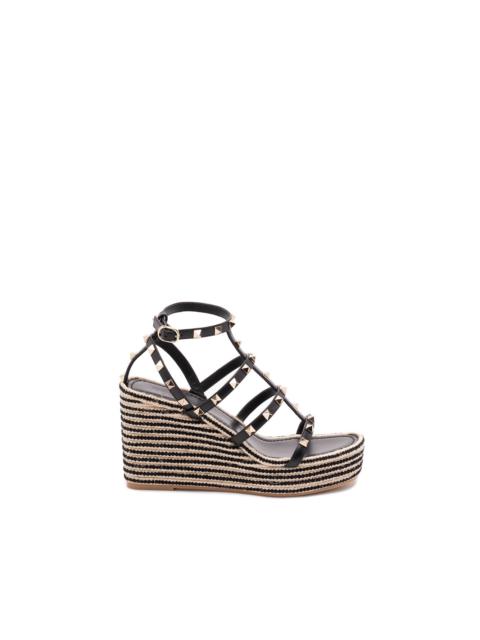 Valentino `Rockstud Torchon` Wedge Espadrillas