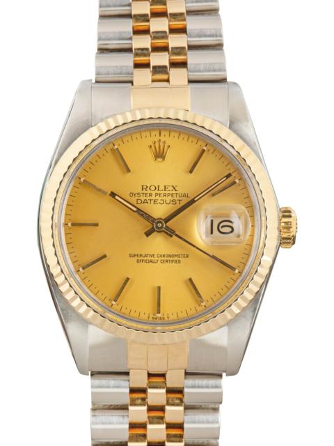 ROLEX rolex Datejust 36 Champagne Dial16013 Steel & Gold