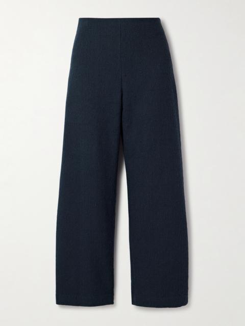 Oscar de la Renta Cotton-blend Bouclé-tweed Straight-leg Pants