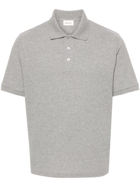 SAINT LAURENT piqué-weave polo shirt
