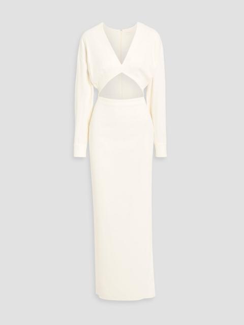 LAPOINTE Cutout crepe maxi dress