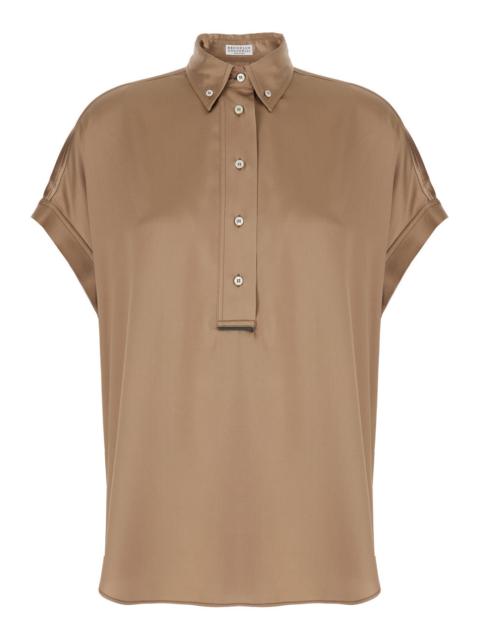 Brunello Cucinelli Brunello Cucinelli Women Silk Satin Shirt
