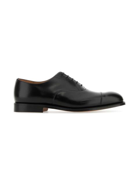 Black Leather Consul Lace-up Shoes