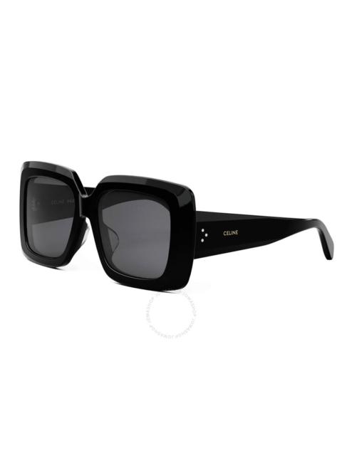 CELINE Celine Celine 3 Dots Smoke Square Ladies Sunglasses CL40263F 01A 54