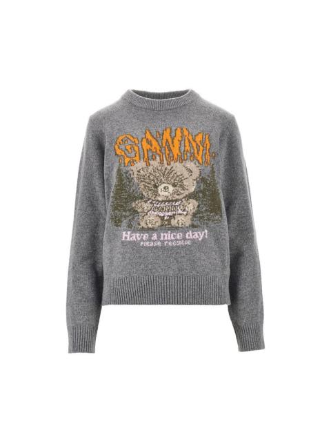 GANNI Ganni Women 'Forest Teddy' Wool-Blend Sweater