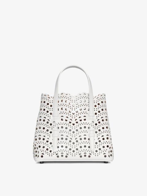 Alaïa Mina 20 vienne vague white leather tote bag