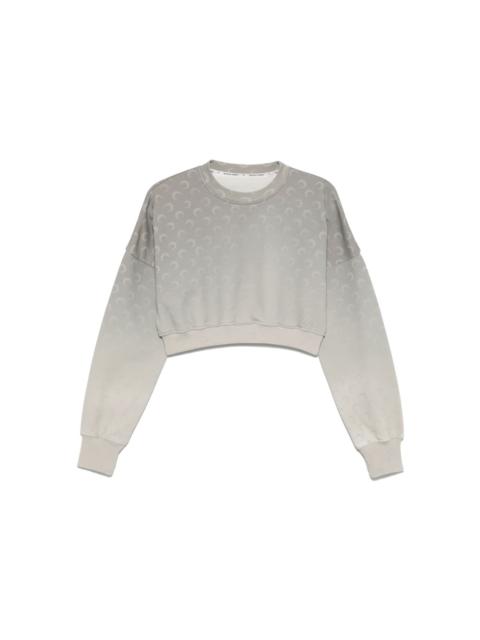 moon fleece cropped sweatshirt
