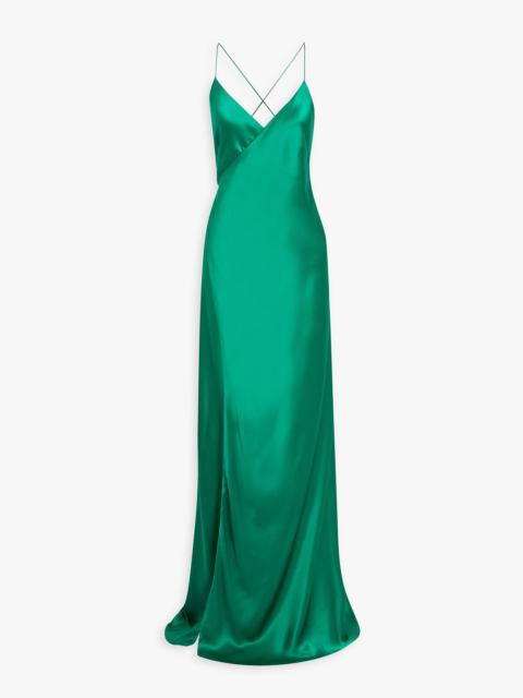 Other Designers Silk-satin wrap gown