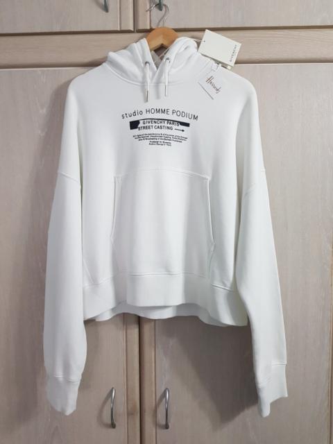 Givenchy Street Casting Logo Cropped Hoodie