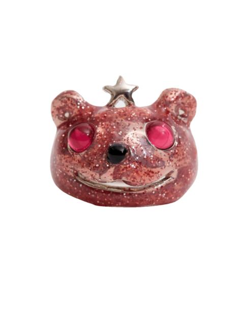 Collina Strada PINK GLITTER PRINCESS BEAR RING
