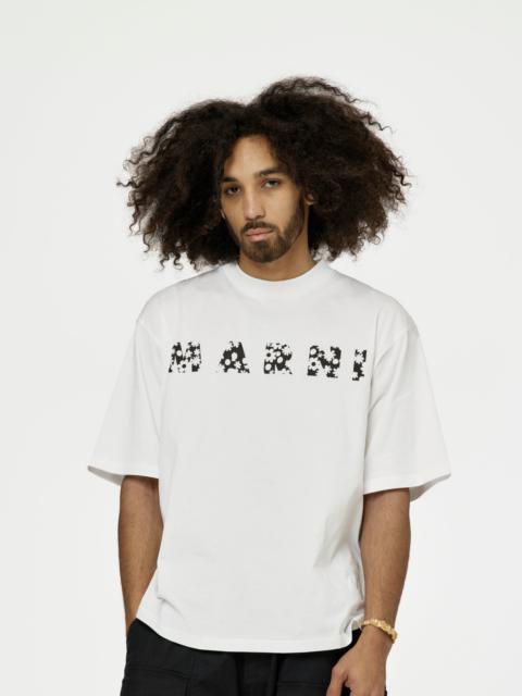 Marni MARNI PRINTED POP FIELDS LOGO T-SHIRT (LILY WHITE)
