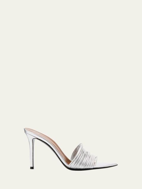 Giuseppe Zanotti Metallic Multi-Strap Stiletto Slide Sandals