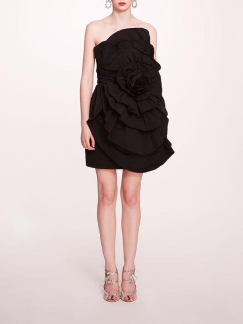 Marchesa ROSETTE TAFFETA MINI DRESS