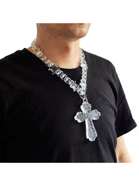 Jewelry - See Through Chain Cross Necklace