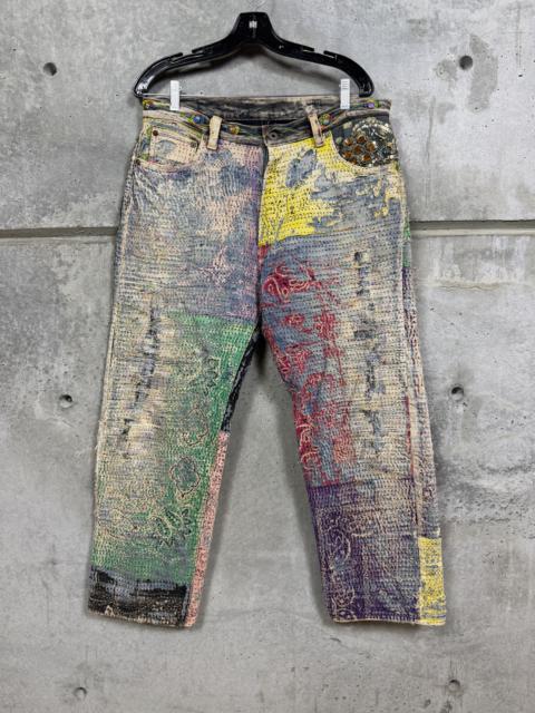 PROLETA RE ART #25 Proleta Re Art PSYCHEDELIC Distressed Denim Jeans