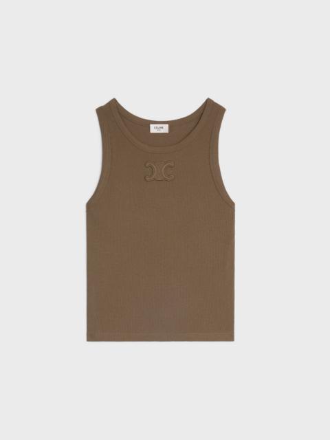 CELINE triomphe tank top IN ribbed cotton