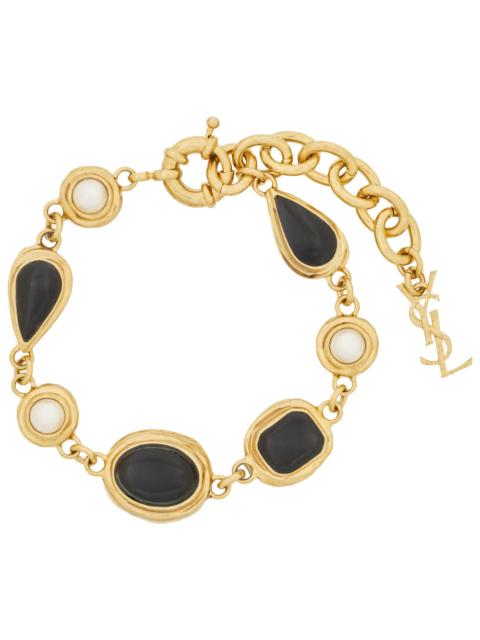 SAINT LAURENT Saint Laurent Women Cabochon Bracelet In Enamel, Resin And Metal