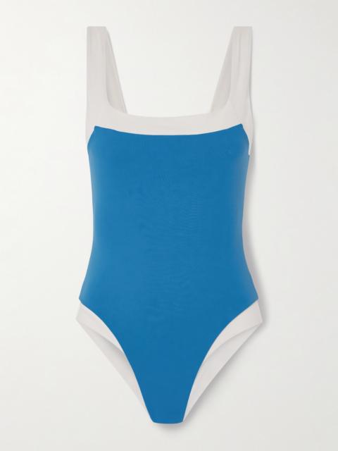 MARYSIA Bianco Two-tone Swimsuit