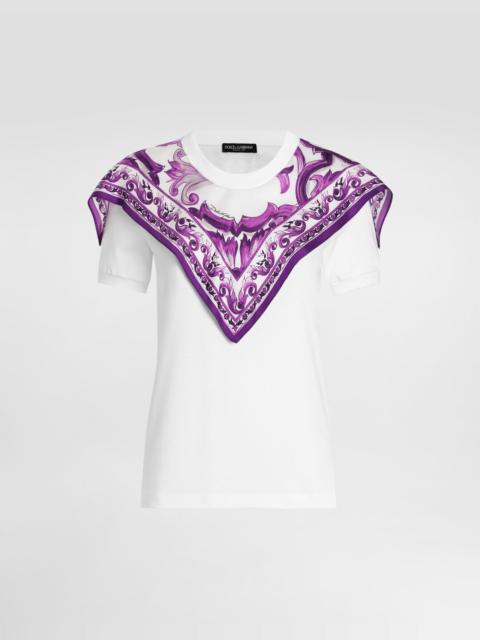 Dolce & Gabbana T-shirt with silk foulard