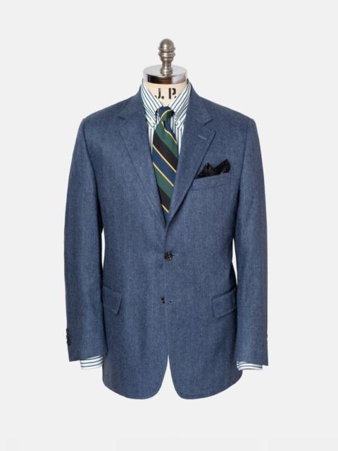 J. PRESS MADE-IN-CANADA BLUE HERRINGBONE SILK SPORT COAT