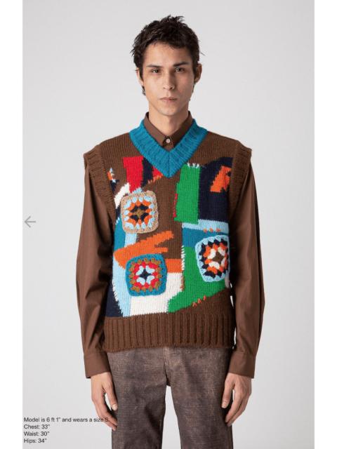 Andersson Bell $445 Andersson Bell Crochet Intarsia Knit Vest