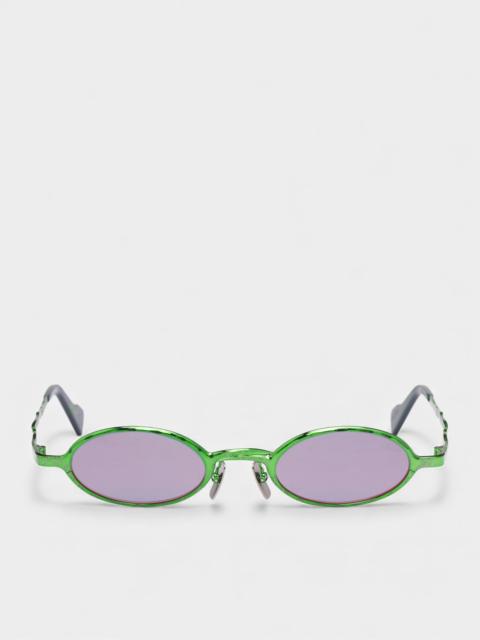 Kuboraum Z24 Green Oval Metal Sunglasses