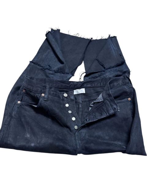 Other Designers Beams Japan × Levi's - Remake By AND TEMA Levis 501 Black Denim Jeans Open Leg