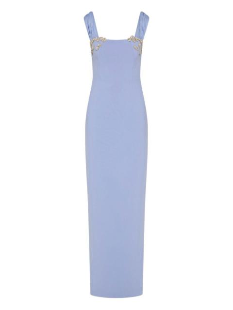 RACHEL GILBERT Malia embellished square-neck maxi gown