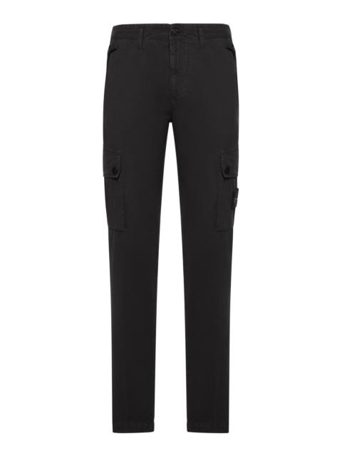 Stone Island COTTON TROUSERS WITH COMPASS LOGO