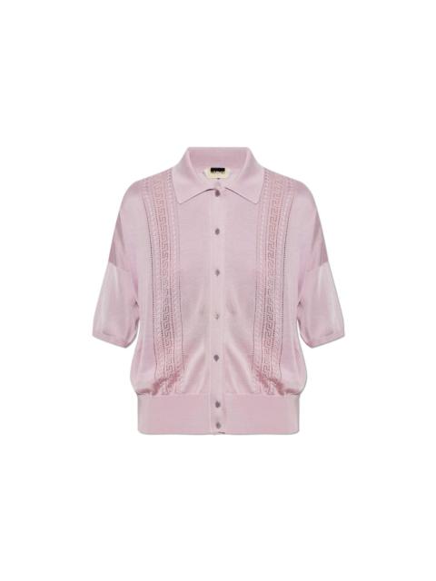 VERSACE VERSACE Pink Cardigan New & Authentic (Women's size:IT 38;)