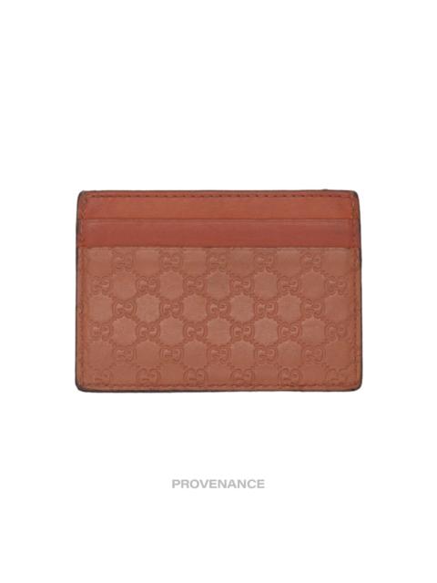 GUCCI Gucci Card Holder Wallet - Peach MicroGuccissima Leather