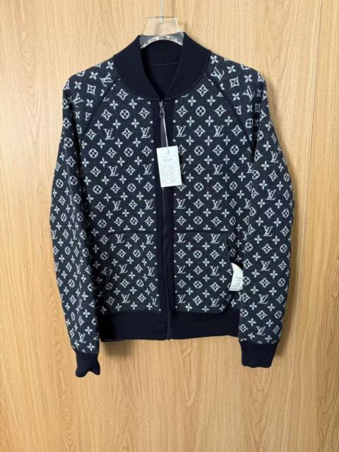 Louis Vuitton Louis Vuitton black all-over print baseball collar long-sleeved jacket