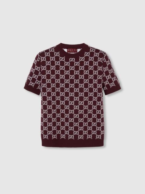 GUCCI Reversible GG wool jacquard top