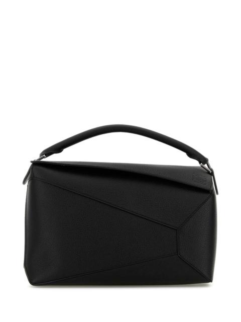 Loewe Loewe Men Black Leather Large Puzzle Handbag