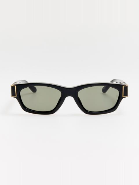 LINDA FARROW Clara Sunglasses in Black