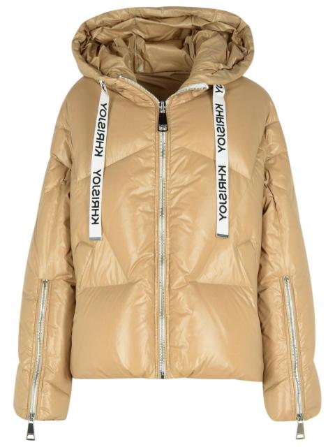 Khrisjoy 'Shiny' Beige Polyamide Down Jacket Women