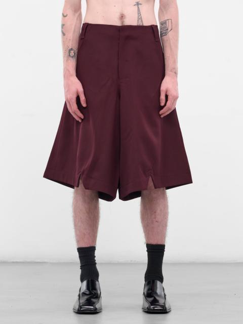 NAMESAKE Burgundy Wool Baggy Shorts