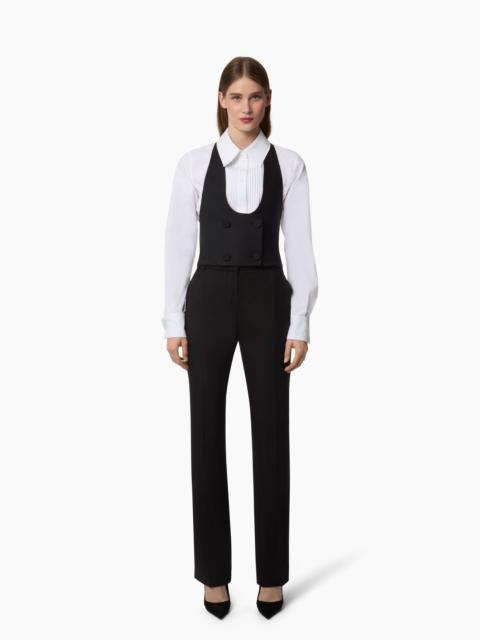 NINA RICCI Pleated Bib Cotton Shirt