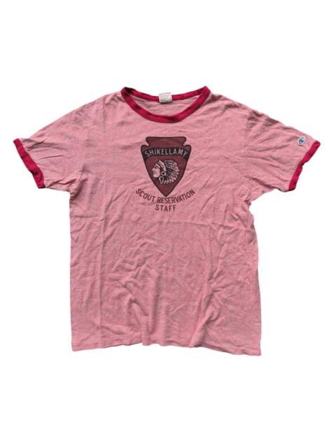 Champion Vintage 1950s Champion Scout Reservation Staff Ringer Tee